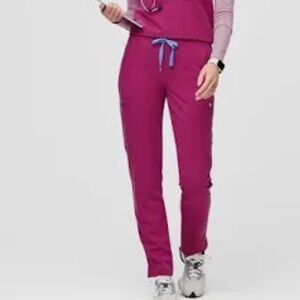 MEDIUM FIGS SCRUB PANTS RASBEREY SORBET YOLA SKINNY